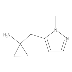 1-[(1-methyl-1H-pyrazol-5-yl)methyl]cyclopropan-1-amine结构式