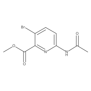Methyl 6-acetamido-3-bromopicolinate结构式