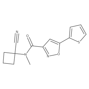 N-(1-cyanocyclobutyl)-N-methyl-5-(thiophen-2-yl)-1,2-oxazole-3-carboxamide Structure