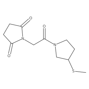 1-(2-(3-(Methylthio)pyrrolidin-1-yl)-2-oxoethyl)pyrrolidine-2,5-dione Structure