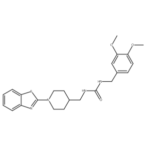 1-((1-(Benzo[d]thiazol-2-yl)piperidin-4-yl)methyl)-3-(3,4-dimethoxybenzyl)urea Structure