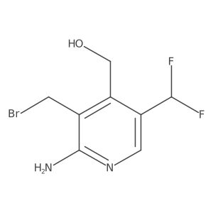 (2-Amino-3-(bromomethyl)-5-(difluoromethyl)pyridin-4-yl)methanol Structure