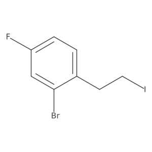 2-Bromo-4-fluoro-1-(2-iodoethyl)benzene结构式