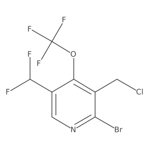 2-Bromo-3-(chloromethyl)-5-(difluoromethyl)-4-(trifluoromethoxy)pyridine结构式