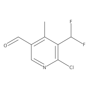 6-Chloro-5-(difluoromethyl)-4-methylnicotinaldehyde结构式
