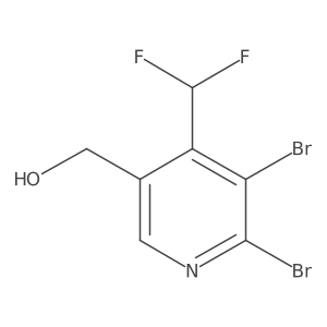 2,3-Dibromo-4-(difluoromethyl)pyridine-5-methanol结构式