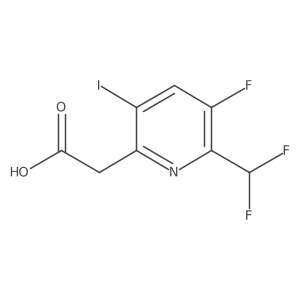 2-(Difluoromethyl)-3-fluoro-5-iodopyridine-6-acetic acid Structure