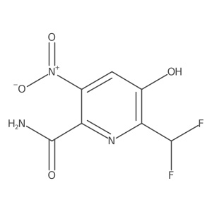 2-(Difluoromethyl)-3-hydroxy-5-nitropyridine-6-carboxamide Structure