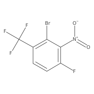 2-Bromo-4-fluoro-3-nitro-1-(trifluoromethyl)benzene结构式