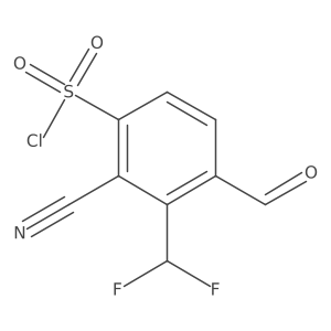 Benzenesulfonyl chloride, 2-cyano-3-(difluoromethyl)-4-formyl- Structure