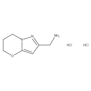 {5H,6H,7H-pyrazolo[3,2-b][1,3]oxazin-2-yl}methanamine dihydrochloride Structure