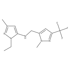 1-ethyl-3-methyl-N-{[1-methyl-3-(trifluoromethyl)-1H-pyrazol-5-yl]methyl}-1H-pyrazol-5-amine Structure