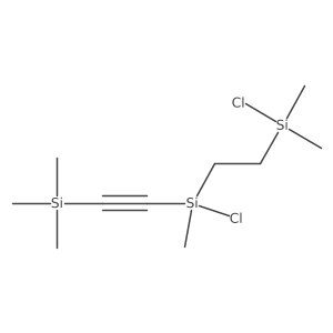 Chloro-(trimethylsilylethynyl)-[(chlorodimethylsilyl)ethyl]methylsilane结构式