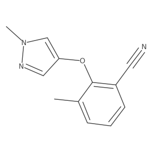 3-Methyl-2-((1-methyl-1H-pyrazol-4-yl)oxy)benzonitrile Structure