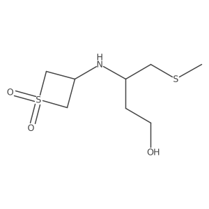3-((4-Hydroxy-1-(methylthio)butan-2-yl)amino)thietane 1,1-dioxide结构式