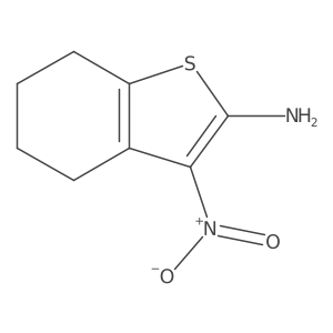3-Nitro-4,5,6,7-tetrahydrobenzo[b]thiophen-2-amine结构式