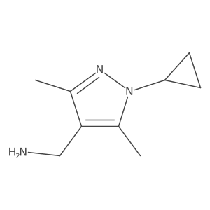 (1-cyclopropyl-3,5-dimethyl-1H-pyrazol-4-yl)methanamine Structure