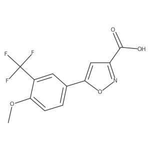 5-[4-Methoxy-3-(trifluoromethyl)phenyl]-1,2-oxazole-3-carboxylic acid Structure