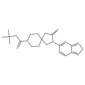 2-[1,2,5]Oxadiazolo[3,4-b]pyridin-5-yl-3-oxo-2,8-diazaspiro[4.5]decane-8-carboxylic acid 1,1-dimethylethyl ester结构式
