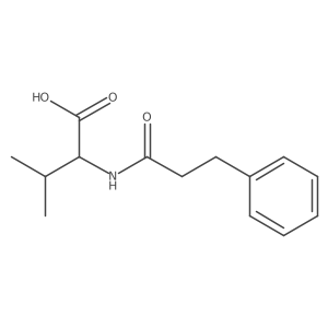 3-Methyl-2-(3-phenylpropanamido)butanoic acid Structure