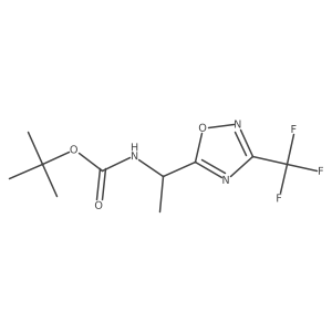tert-butyl N-{1-[3-(trifluoromethyl)-1,2,4-oxadiazol-5-yl]ethyl}carbamate结构式