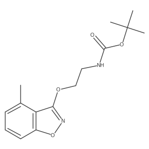 Carbamic acid, [2-[(4-methyl-1,2-benzisoxazol-3-yl)oxy]ethyl]-, 1,1-dimethylethyl ester Structure