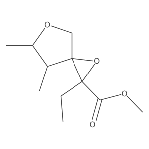 Methyl 2-ethyl-6,7-dimethyl-1,5-dioxaspiro[2.4]heptane-2-carboxylate Structure