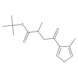 tert-butyl N-methyl-N-[2-(4-methylfuran-3-yl)-2-oxoethyl]carbamate结构式