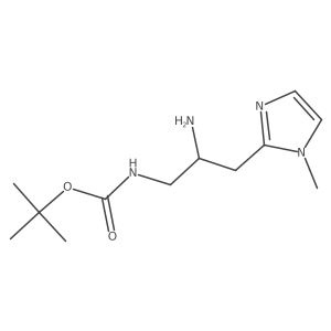tert-butyl N-[2-amino-3-(1-methyl-1H-imidazol-2-yl)propyl]carbamate Structure