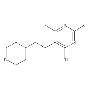 4-Pyrimidinamine, 2-chloro-6-methyl-5-[2-(4-piperidinyl)ethyl]- Structure