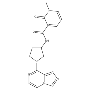 N-(1-([1,2,4]triazolo[4,3-a]pyrazin-8-yl)pyrrolidin-3-yl)-1-methyl-2-oxo-1,2-dihydropyridine-3-carboxamide结构式