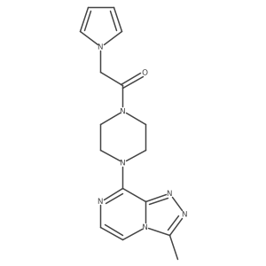 1-(4-(3-methyl-[1,2,4]triazolo[4,3-a]pyrazin-8-yl)piperazin-1-yl)-2-(1H-pyrrol-1-yl)ethanone Structure