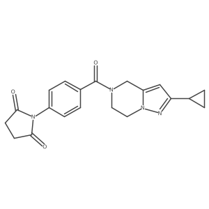 1-(4-(2-Cyclopropyl-4,5,6,7-tetrahydropyrazolo[1,5-a]pyrazine-5-carbonyl)phenyl)pyrrolidine-2,5-dione Structure