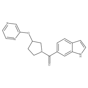 (1H-indol-6-yl)(3-(pyrazin-2-yloxy)pyrrolidin-1-yl)methanone Structure