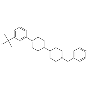 1-(1-(Pyridin-4-ylmethyl)piperidin-4-yl)-4-(6-(trifluoromethyl)pyridin-2-yl)piperazine结构式