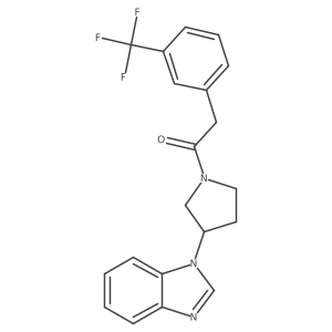 1-[3-(1H-1,3-benzodiazol-1-yl)pyrrolidin-1-yl]-2-[3-(trifluoromethyl)phenyl]ethan-1-one Structure