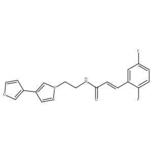 (E)-3-(2,5-difluorophenyl)-N-(2-(4-(furan-3-yl)-1H-pyrazol-1-yl)ethyl)acrylamide Structure