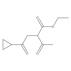 Ethyl 2-acetyl-4-cyclopropyl-4-oxobutanoate Structure