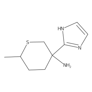 3-(1H-Imidazol-2-yl)-6-methylthian-3-amine结构式