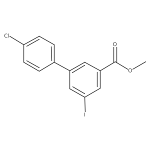 Methyl 4'-chloro-5-iodo[1,1'-biphenyl]-3-carboxylate结构式