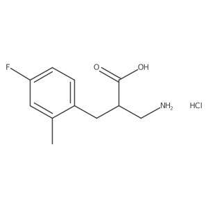 3-Amino-2-[(4-fluoro-2-methylphenyl)methyl]propanoic acid hydrochloride Structure