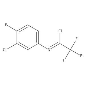 N-(3-Chloro-4-fluorophenyl)-2,2,2-trifluoroacetimidoyl chloride结构式