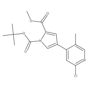 1-(Tert-butyl) 2-methyl 4-(2-chloro-5-methylpyridin-4-yl)-1H-pyrrole-1,2-dicarboxylate Structure