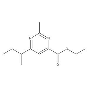 Ethyl 6-(butan-2-yl)-2-methylpyrimidine-4-carboxylate Structure