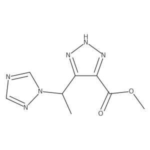 methyl 5-[1-(1H-1,2,4-triazol-1-yl)ethyl]-1H-1,2,3-triazole-4-carboxylate Structure