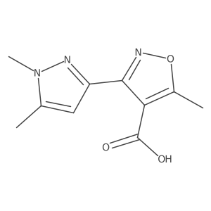 3-(1,5-Dimethyl-3-pyrazolyl)-5-methylisoxazole-4-carboxylic Acid Structure