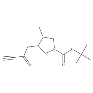 Tert-butyl 3-methyl-4-(2-oxobut-3-yn-1-yl)pyrrolidine-1-carboxylate Structure