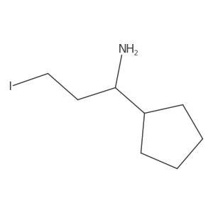 1-Cyclopentyl-3-iodopropan-1-amine结构式