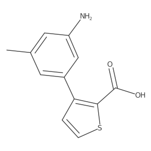 3-(3-Amino-5-methylphenyl)thiophene-2-carboxylic acid结构式