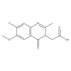 2-(7-Fluoro-6-methoxy-2-methyl-4-oxo-3,4-dihydroquinazolin-3-yl)acetic acid Structure
